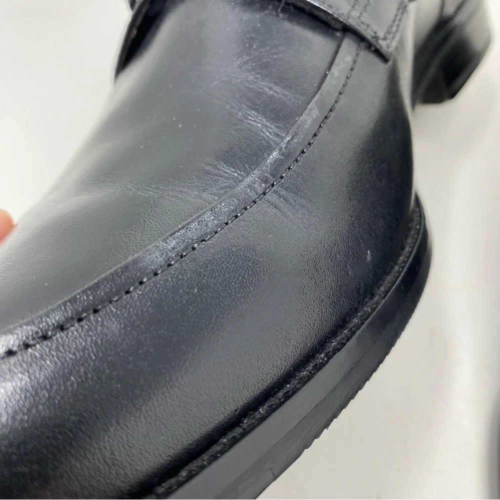 JOHNSTON & MURPHY FELDON MOC TOE Black Calfskin Leather